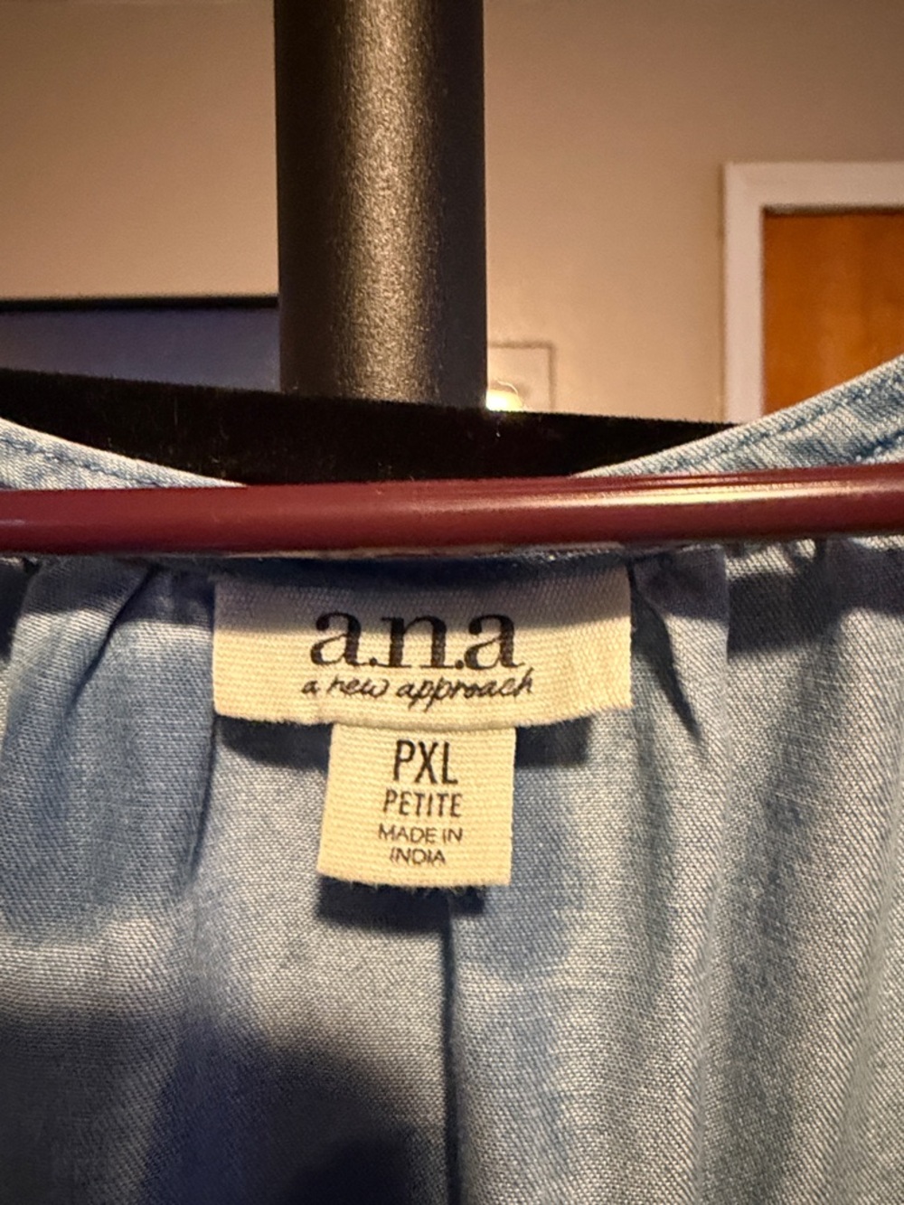 a.n.a Light Wash Denim Babydoll Dress - Picture 2 of 4